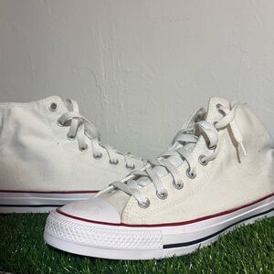 Converse Chuck Taylor All Star High Top White Canvas Sneakers Men SZ 8.5